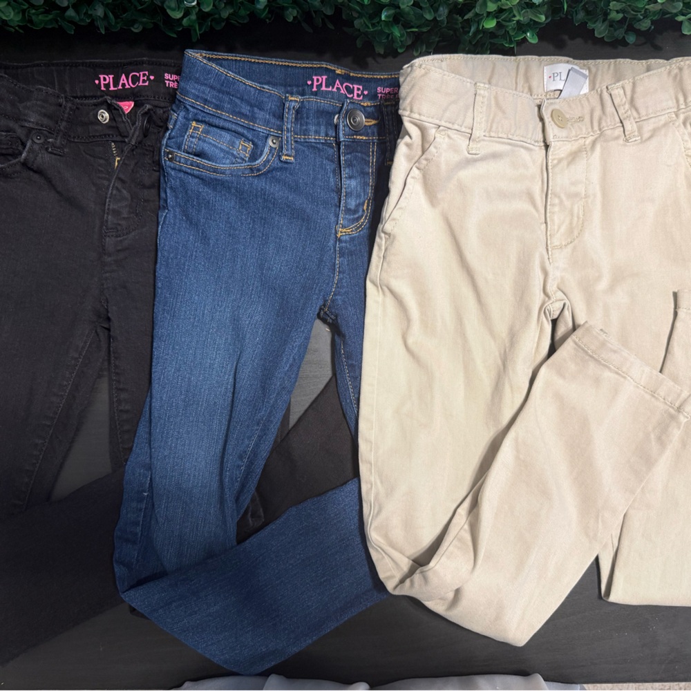 The Children's Place Kids Bottoms - Black, Blue, and Tan